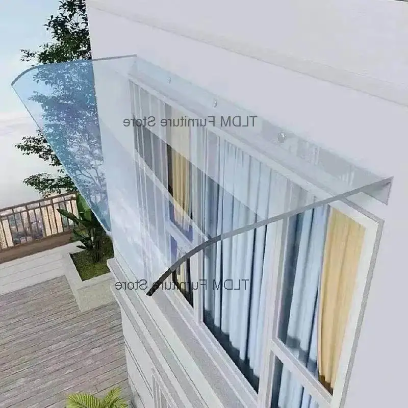 Bracket-free Transparent Minimalist Outdoor Terrace Awning for Balcony Modern Invisible Awning Convenient Awnings for Cafe L U