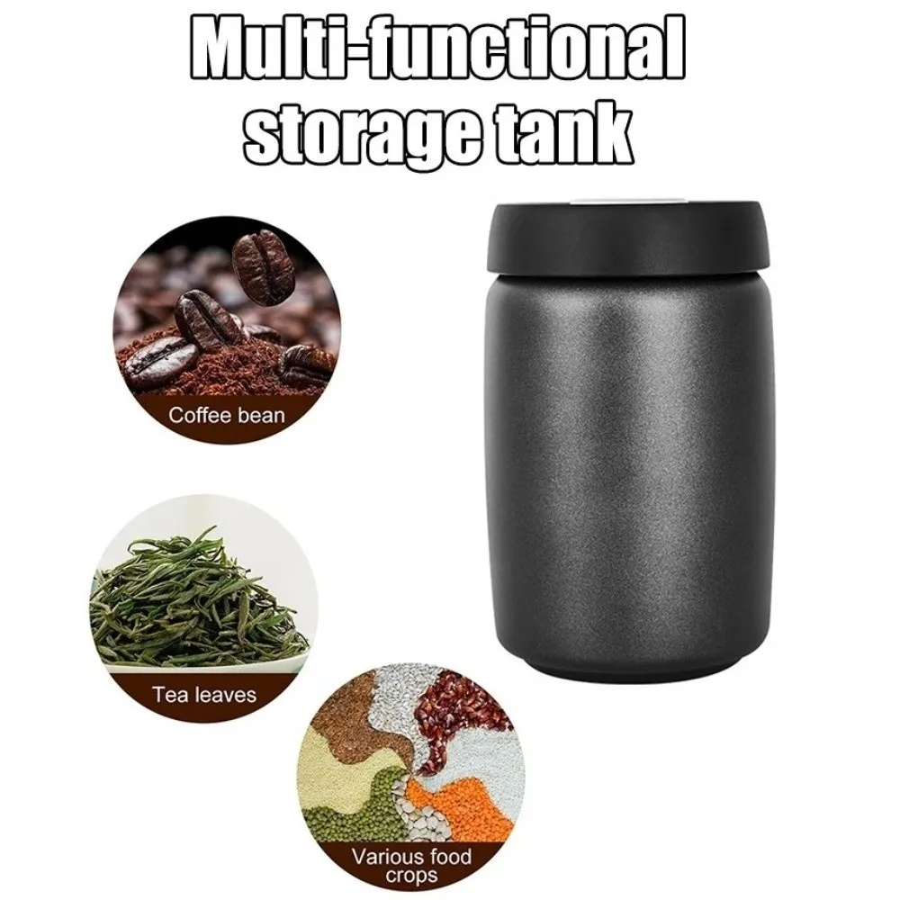 Stainless Steel Coffee Beans Vacuum Sealed Jug 400 800 1200ml Large Capacity Coffee Vacuum Canister Keep Fresh Sealed Tank