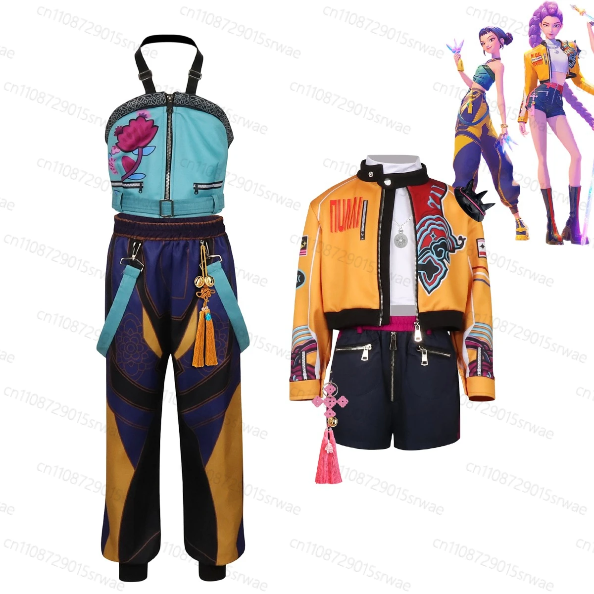 

KPOP Demon Hunters Kids Anime Movie Rumi Zoey Cosplay Costume Gothic Uniform Stage Clothing Child Girls Idol Roleplay Outfits