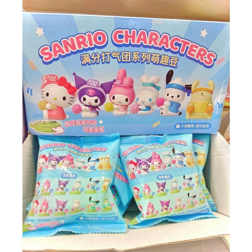 Serie de Personajes de Sanrio Perfect Cheerleading Team, Bolsa Sorpresa con Lindos Personajes de Anime, Hello Kitty, Kuromi, Mini Figura Decorativa para Escritorio