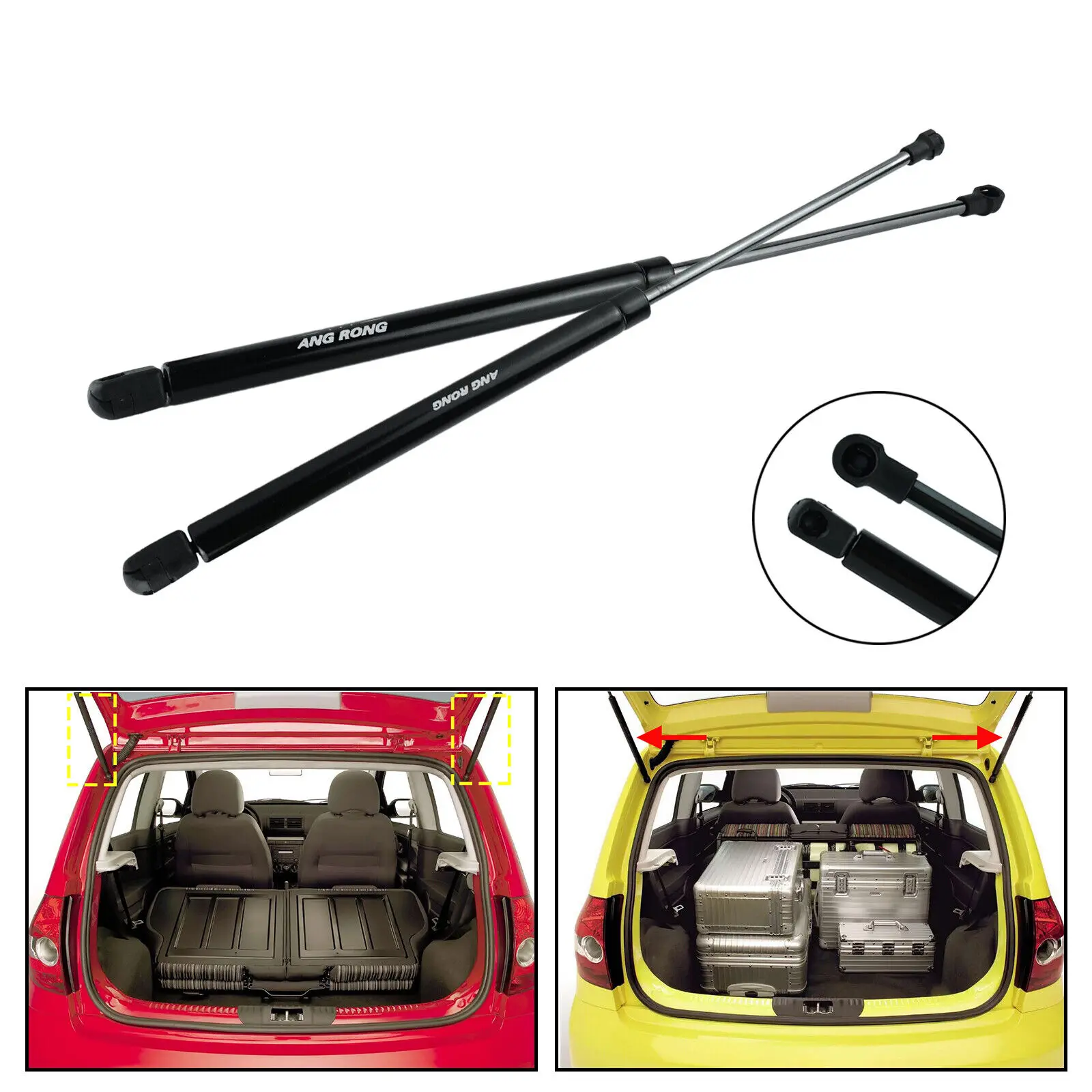 1 Pair Tailgate Boot Lifter Gas Struts Spring For VW Fox 5Z1 5Z3 2003-14 Hatchback 360N