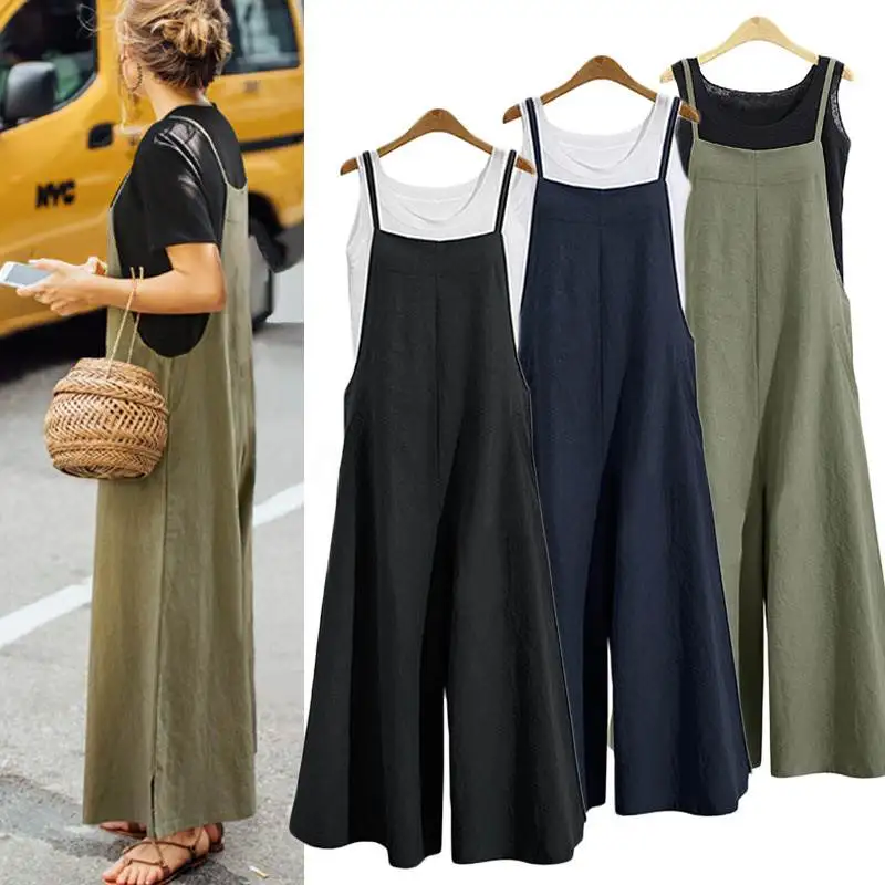 

Casual plus Size S5XL Women Jumpsuit Ladies Low Waist Susp Pants ort orts Fabric Other 95%-96% Cosition Content
