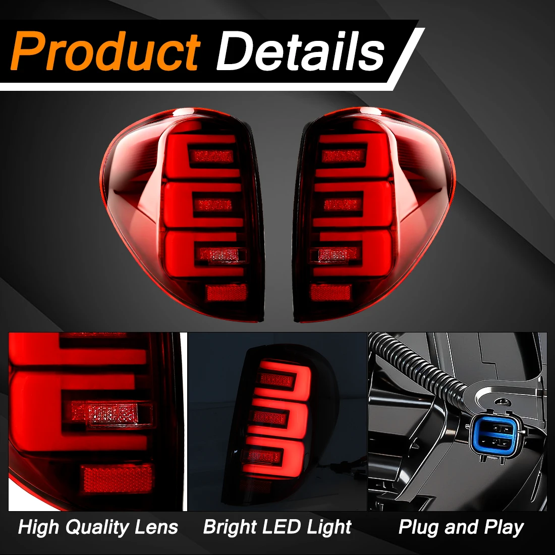 Car LED Tail Light For Mitsubishi L200 Triton Colt 2005-2014 Rear Brake Reversing Lamp Turn Signal Light Car Accessories