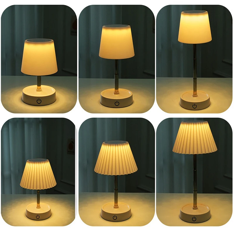 Bedside Wooden Table Light Nightstand Warm Light Reading Light Bedroom Night Lights Electric Power Home Decor Desk Light