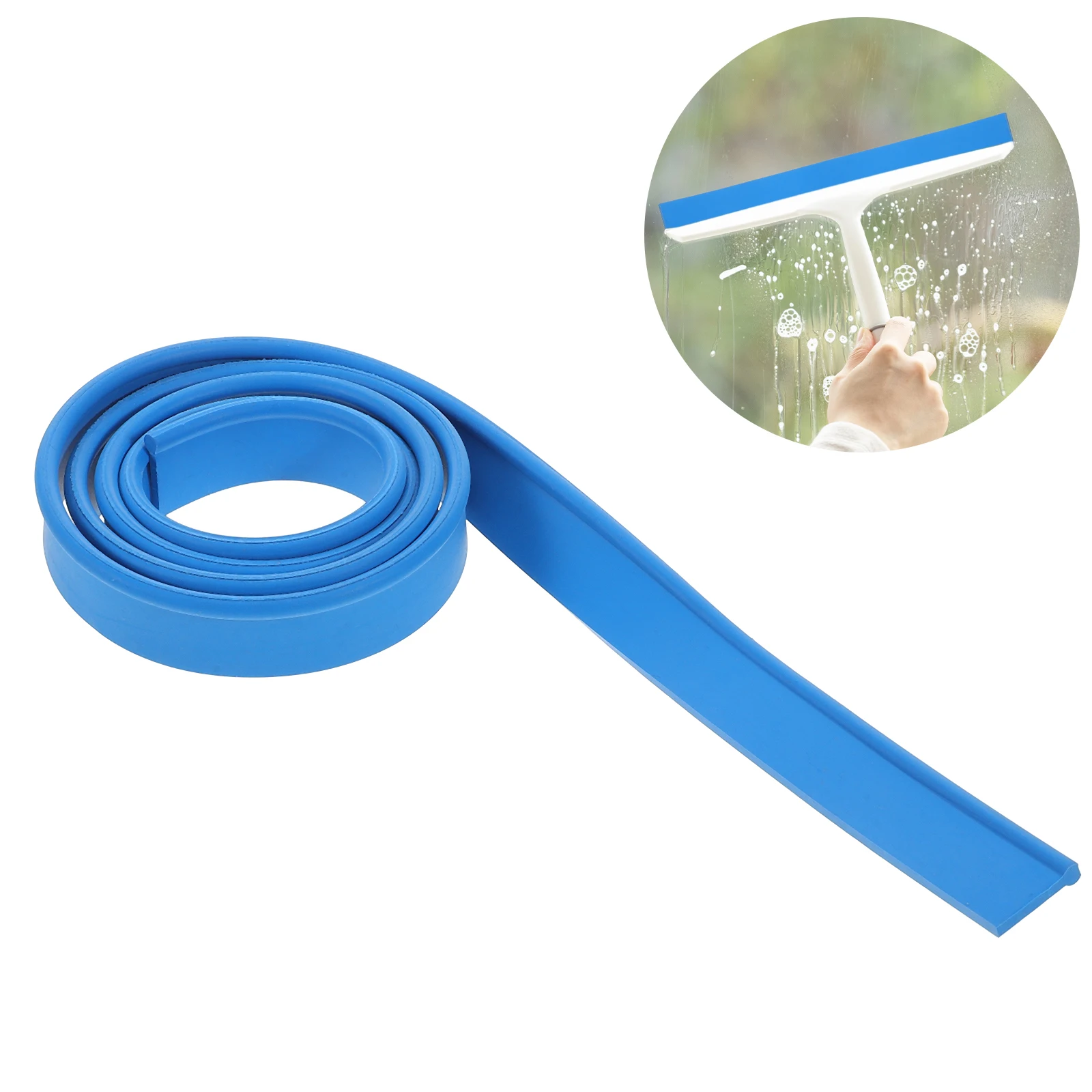 

Flexible Replacement Squeegee Head For Car Windows Windshield Blade Durable Silicone Glass Cleaning Tool Household Bathroom
