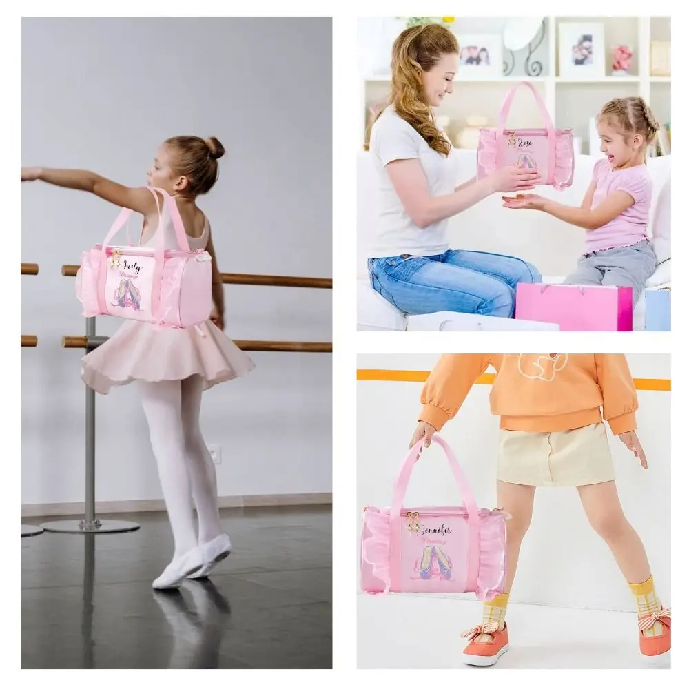 Cute Large Capacity Dance Ballet Bag Waterproof Multiple Layers Tutu Tote Bag Lightweight Dance Bag For Girls
