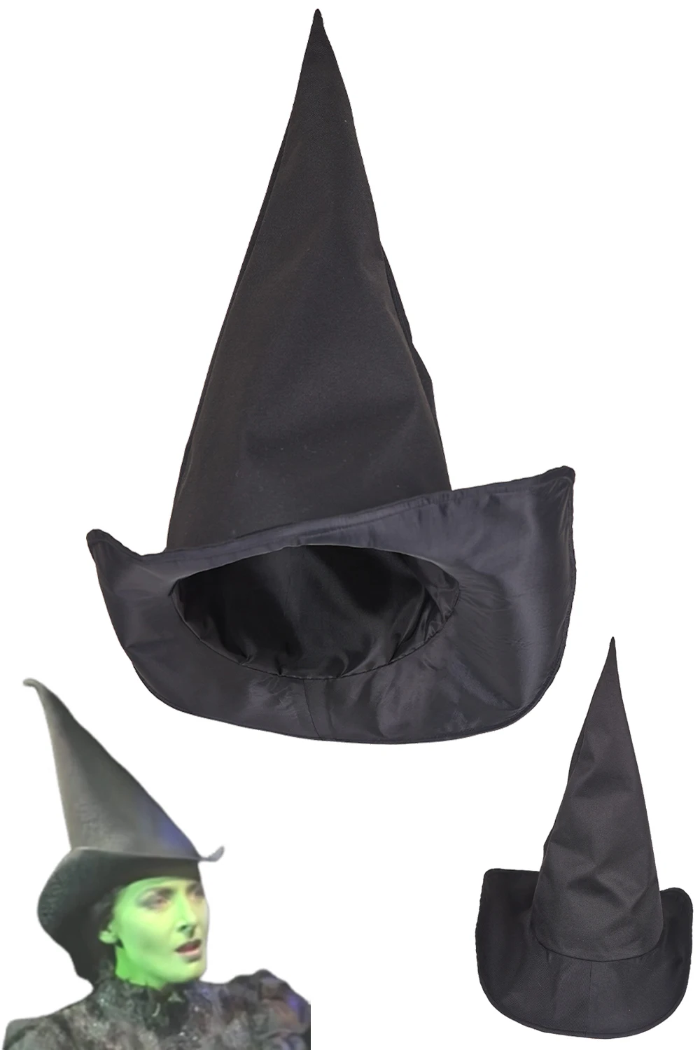 

Fantasia Witch Elphaba Hat Musical Wiked Cosplay Accessories Women Stage Decor Fantasy Halloween Carnival Party Props
