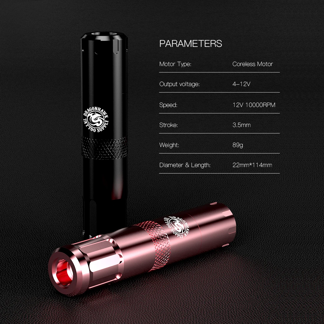 Dragonhawk S6 Rotary Tattoo Pen Machine Permanent Make Up Machine Coreless Motor Tattoo Supplies Slim Body Gun