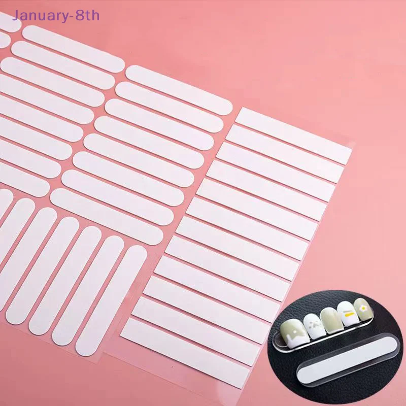 24/26pcs Nail Adhesive Tape False Nails Display Stand Glue Double-sided Pasted Practice Show Strong Sticky Glue Sticker