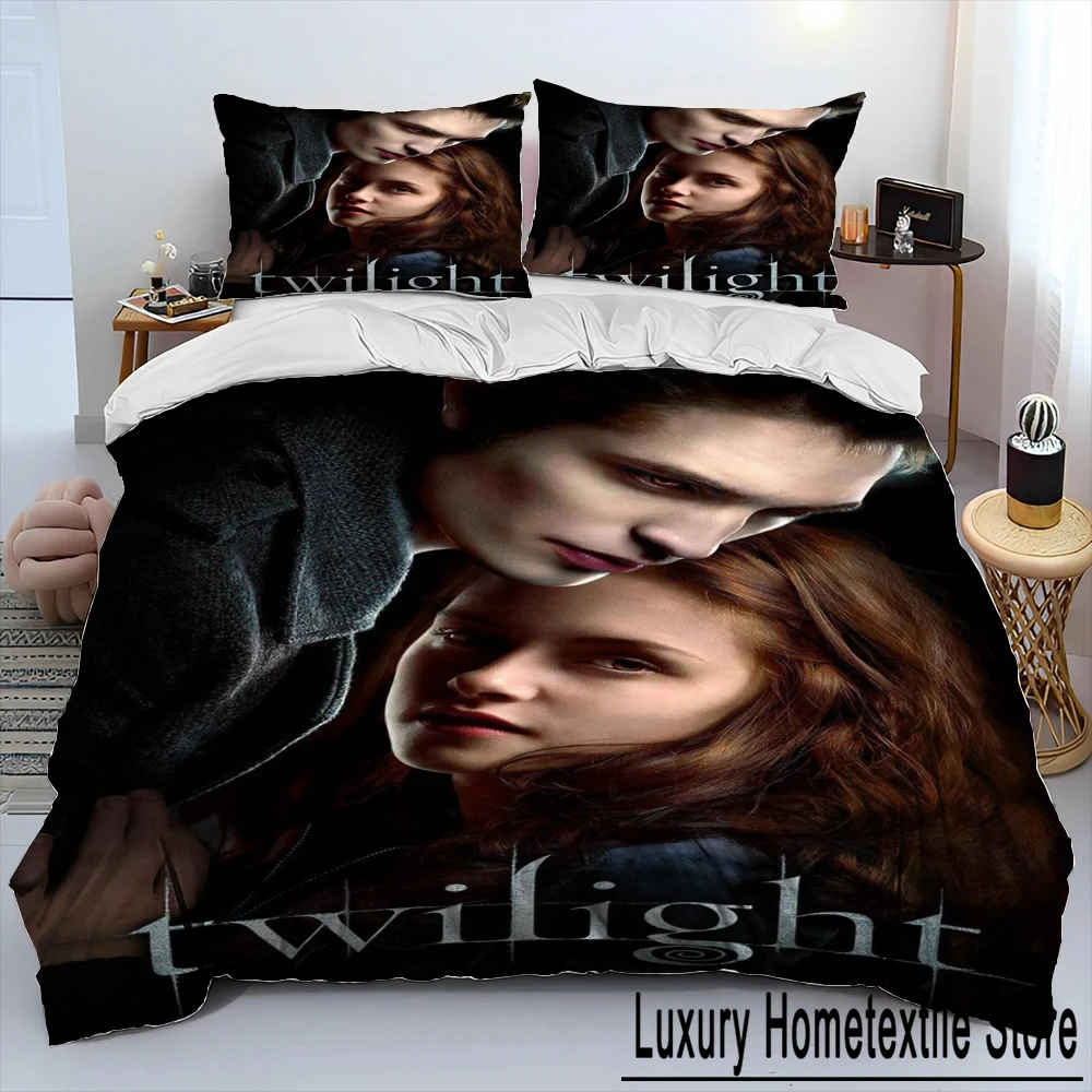 3D The Twilight Saga HD Printed Comforter Bedding Set,Duvet Cover Bed Set Quilt Cover Pillowcase,king Queen Size Bedding Set Boy