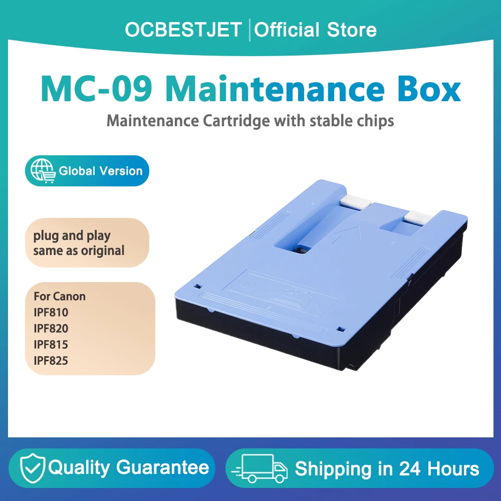 

Картридж для обслуживания MC-09 MC09 Резервуар для обслуживания Canon IPF810 IPF820 IPF815 IPF825 810 820 Принтер MC 09 Резервуар для отработанных чернил