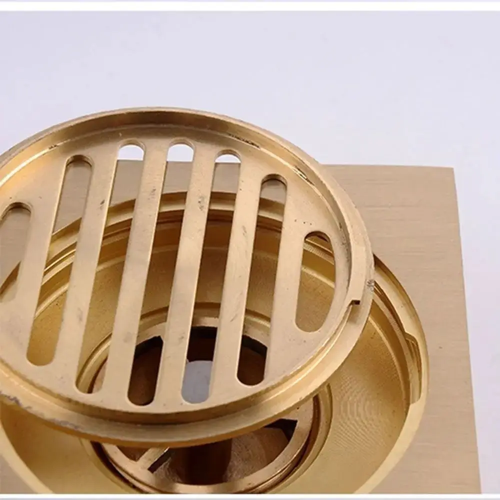 

Durable Brass Floor Drains Anti-odor Removable Bathroom Drainage Waterproof Rust-proof Floor Hair Catcher Kitchen
