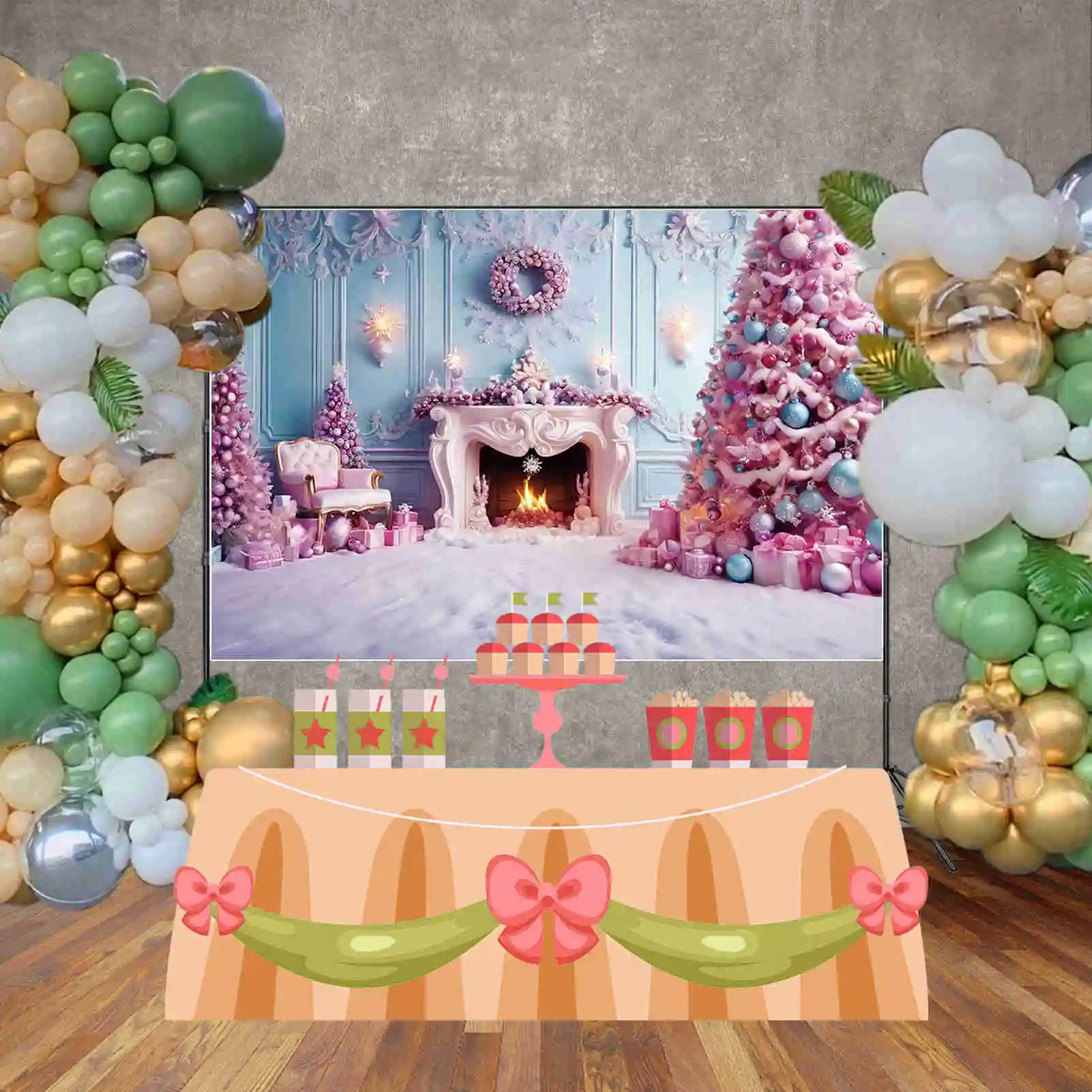 MOON.QG фиолетовые Рождественские елки фоны Дети Замороженные орнаменты Снежная елка фон фотоаксессуары