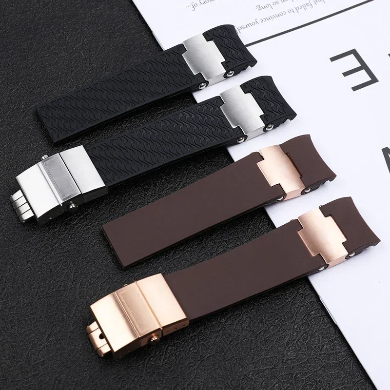 Top Quality Watchband 22mm For DIVER and MARINE Waterproof Silicone Rubber Watchband Watch Band Belt fit For Ulysse Nardin Strap