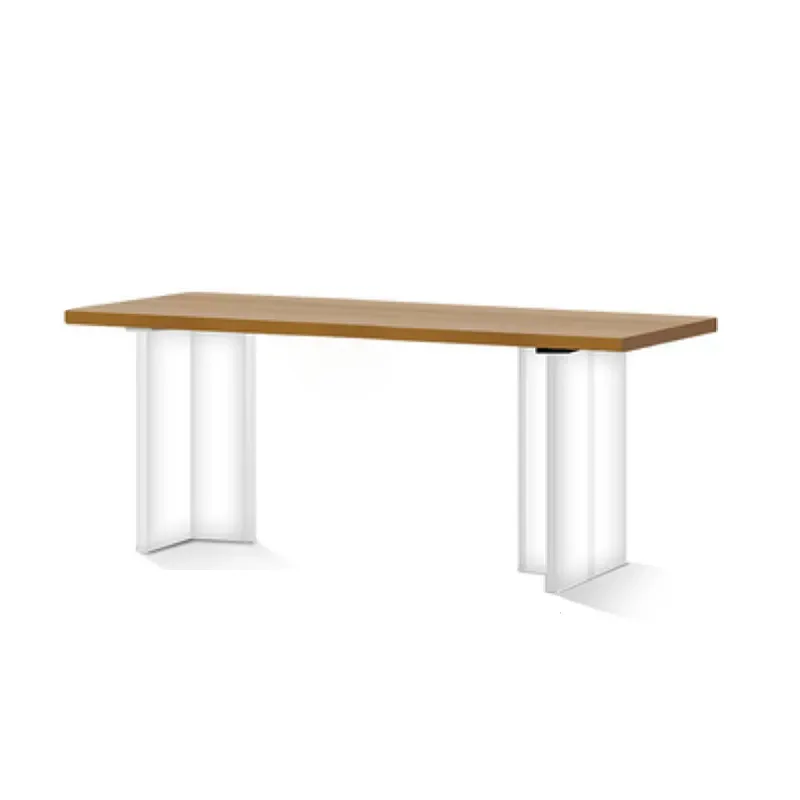 

acrylic suspension, solid wood dining table household living room, large board table Nordic logs, office desk rectangular