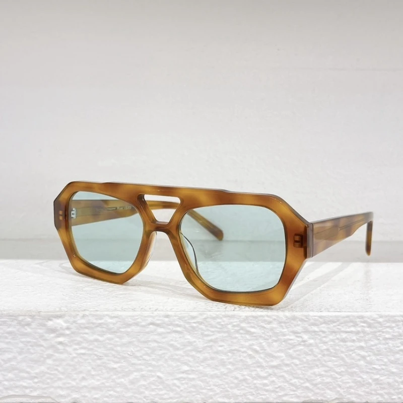 River Thick Acetate Oval Double Bridge Popular Sunglasses Women Retro Vintage Outdoor Eyewear Shades For Sun For Travel