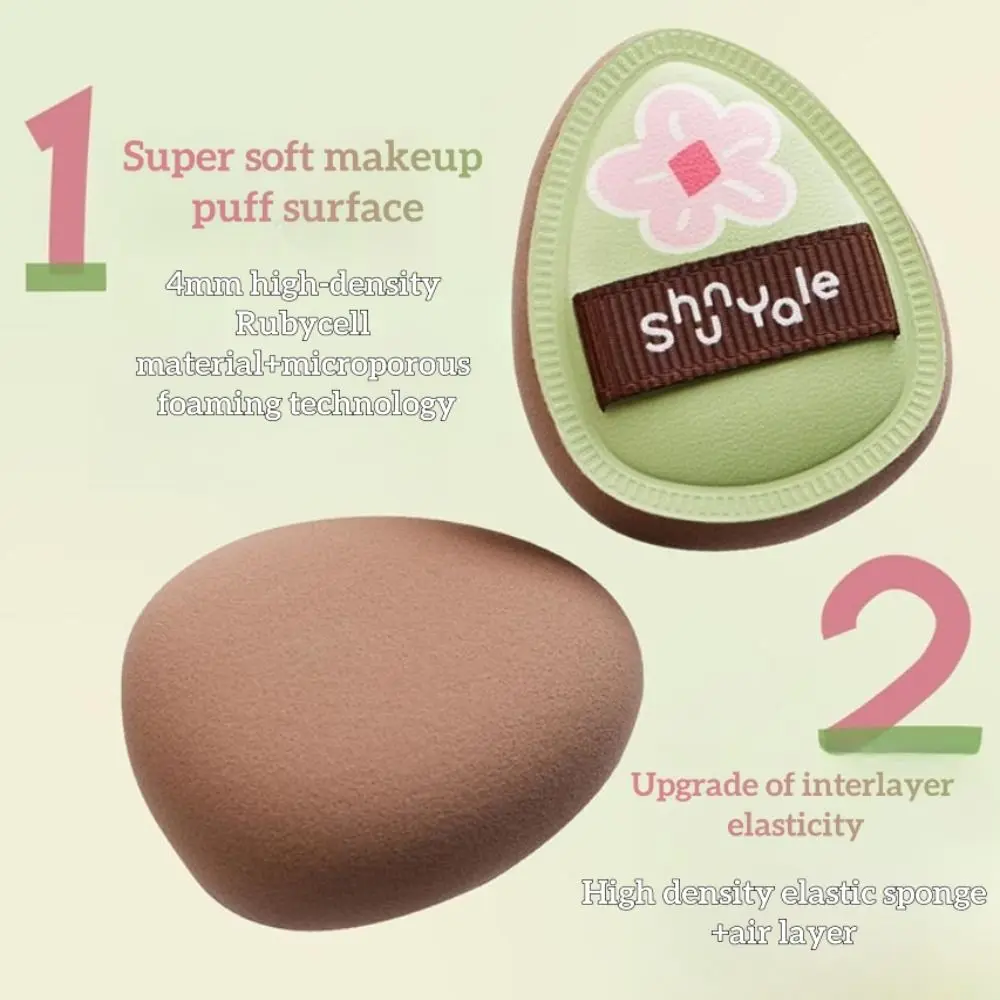 

Kawaii Butterfly Finger Puff Flower Cartoon Animal Makeup Puff Reuseable Washable Mini Power Puff for 2Pcs Men Women