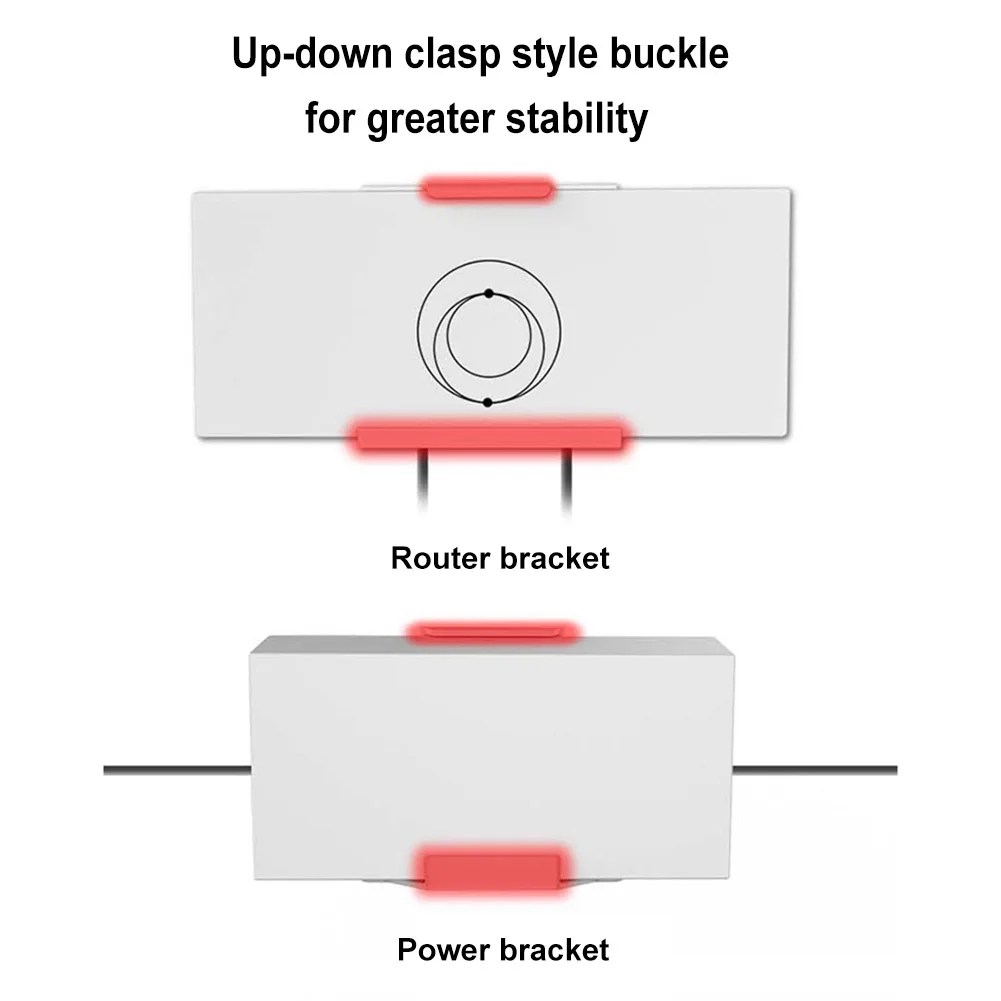 Set Braket Daya Router Tempat Penyimpanan Pemasangan Dinding & Atap Kit Logam untuk StarLink Gen3 V3