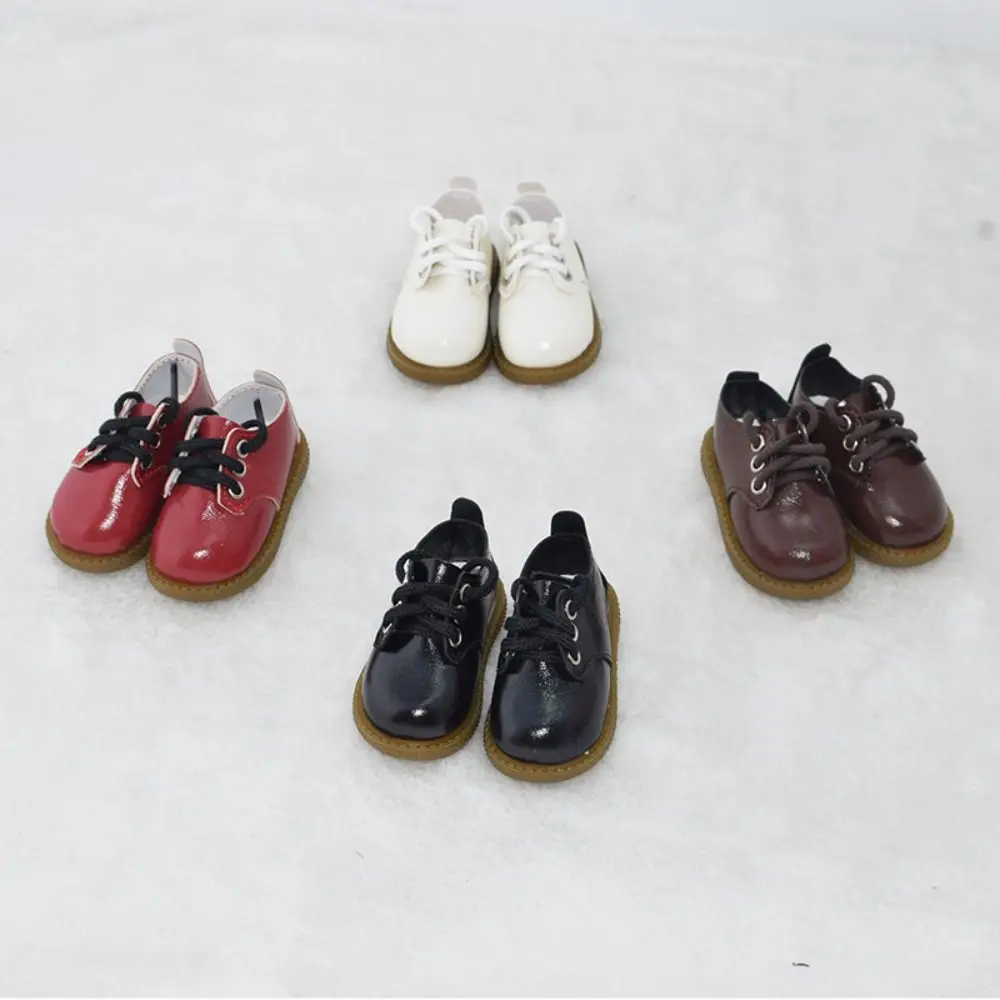 Fashion PU Leather 1/4 Shoes Black Brown Trendy Cute Leather Shoes Casual Wearing Handmade Boots Girls Gift
