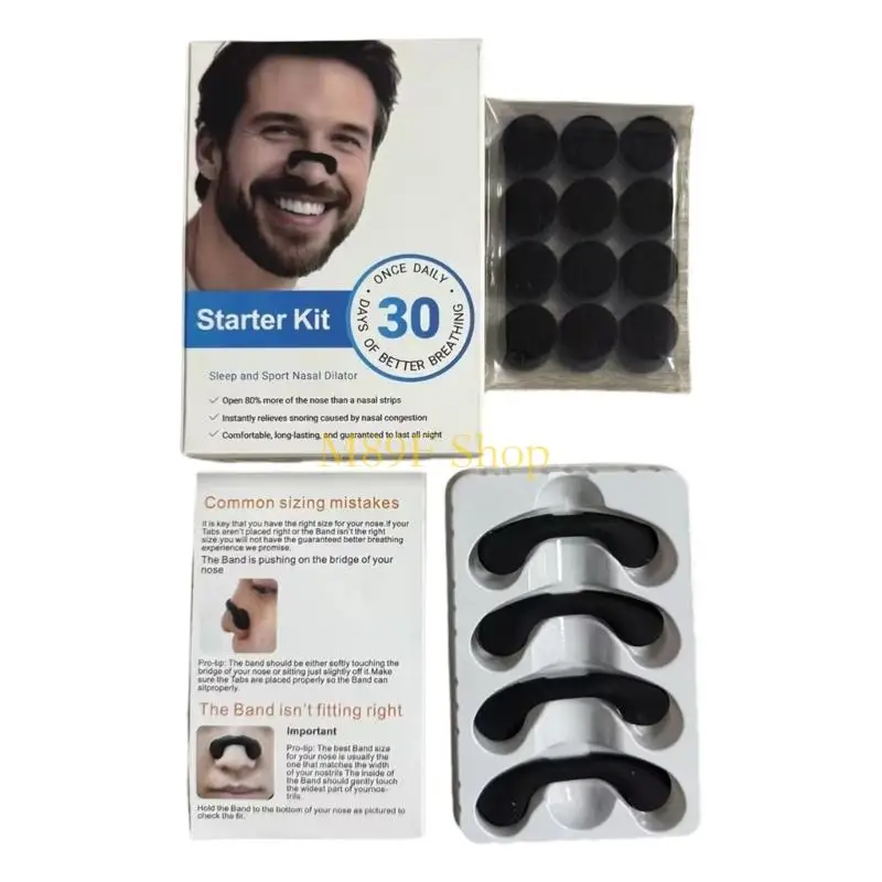 M89F Silicone Nasals Strips 30Pcs for Snoring Reliefs Soft and Gentle to Increase Nasals Ventilation for Restful Sleep