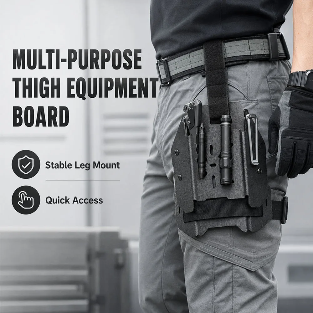 Tactical Drop Leg Platform with Strap Quick Release Thigh Panel MOLLE Holster Mount Extension Utility Adapter for Outdoor Gear