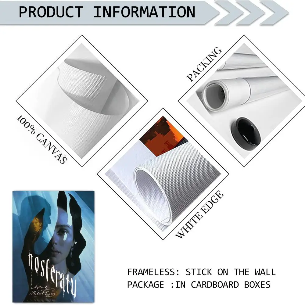 Horror Movie N-Nosferatu Poster HD Print Personalized Canvas Wall Mural Art Poster Photos for Living Room Home Decor Durable