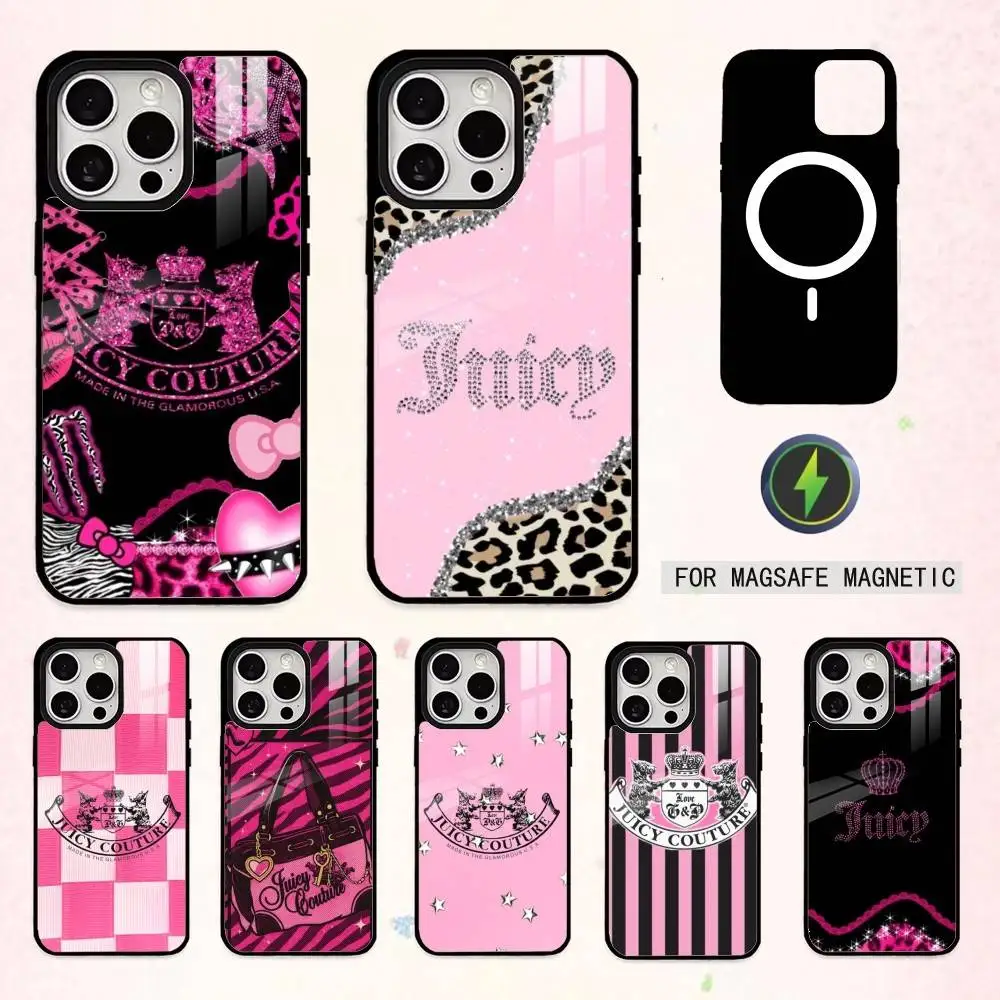

J-Juicy C-Couture L-Leopard Phone Case For iPhone17,16,15,14,13,12,11 Plus,Pro Max Magnetic For Magsafe Wireless Charging