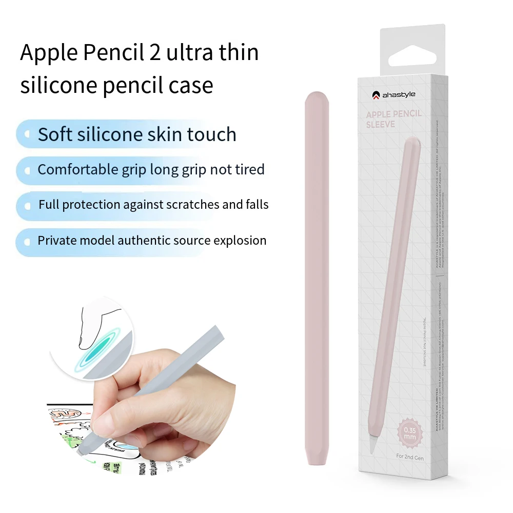 For Apple Pencil2 Silicone pen cover Ghostwriting package iPad Capacitive stylus pen protective case Capacitive Stylus Pen Cover