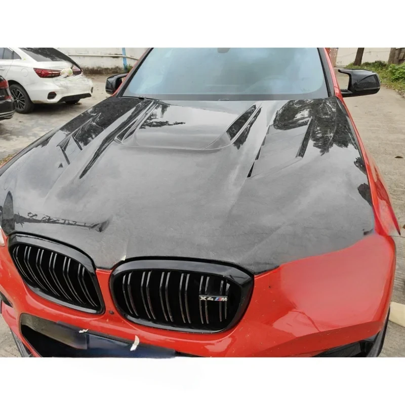 

Подходящий для X X4M F97 F98 G01 G02 G08 модифицированный обвес в стиле AE, капот двигателя из кованого углеродного волокна