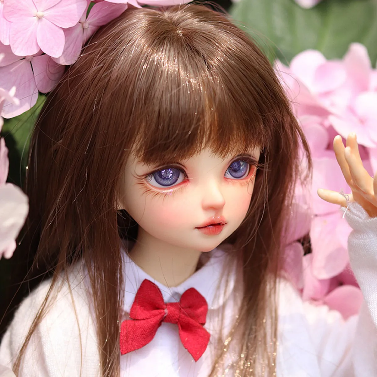 

New 42cm bjd doll sd 1/4 female fl minifee RIN suit resin joint movable gift clothes wig shoes spot