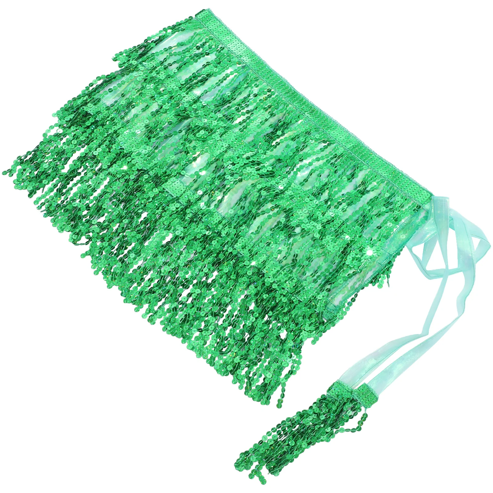 حزام رقص شرقي أنيق مزين بالشراشيب والترتر، تنورة رقص، إكسسوار زي راقصة البطن للنساء