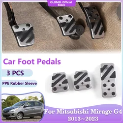 for Mitsubishi Mirage G4 Space Star Attrage 2013~2023 Car Foot Pedals Rest Brake Accelerator Alloy Tray Interior Parts Acessorie