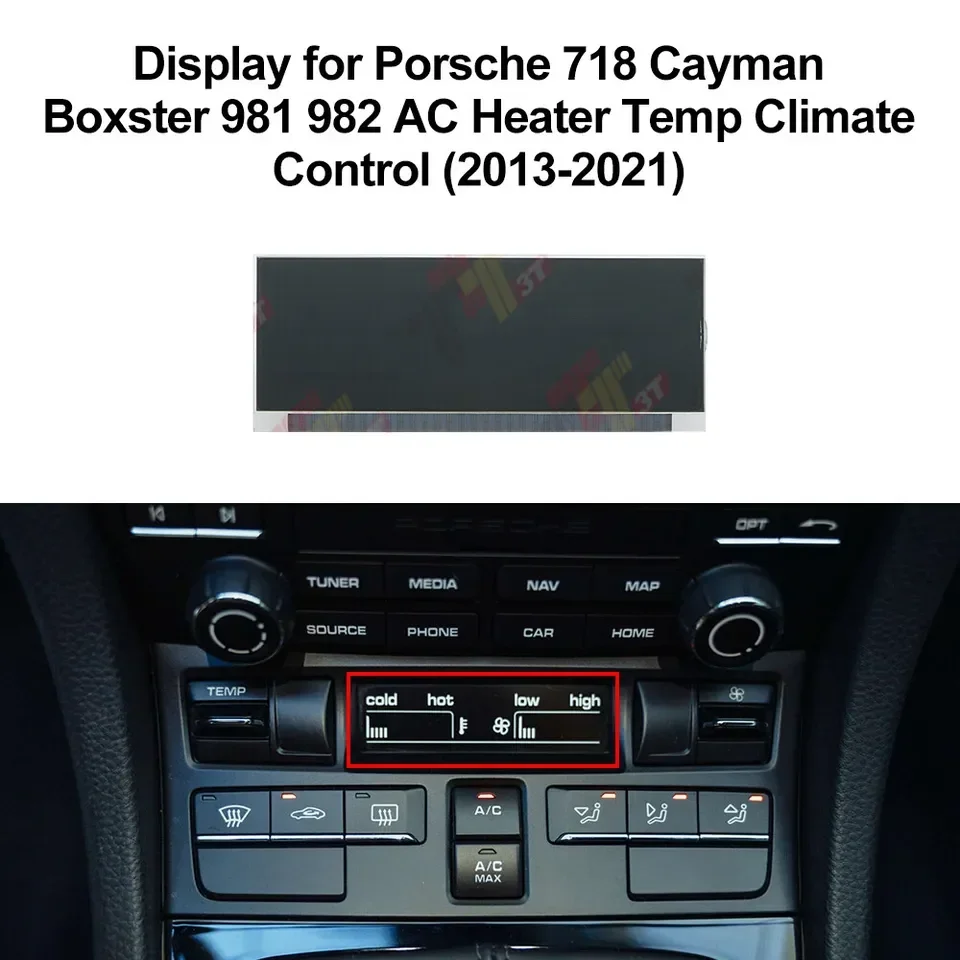 

Dashboard LCD Display for Porsche 718 Cayman Boxster 981 982 AC Heater Temp Climate Control