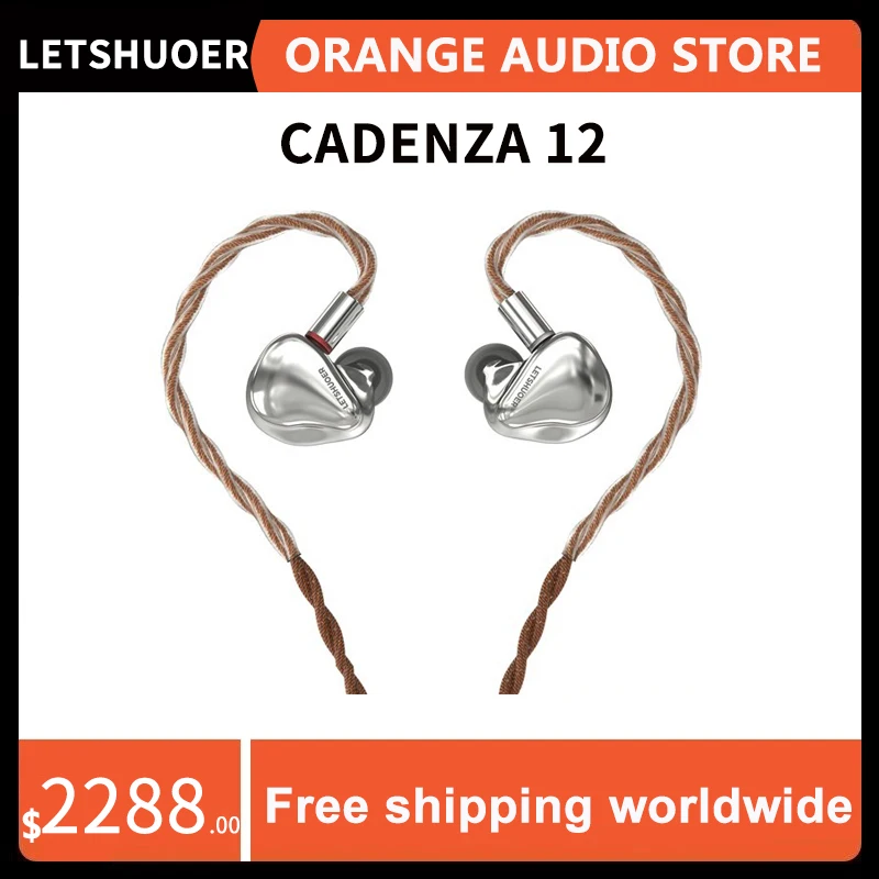 

LETSHUOER SHUOER Cadenza 12 Wired Best In Ear IEMs HIFI Earphone Flagship 12 Hybrid Driver Monitor with 2.5/3.5/4.4mm Plug Cable