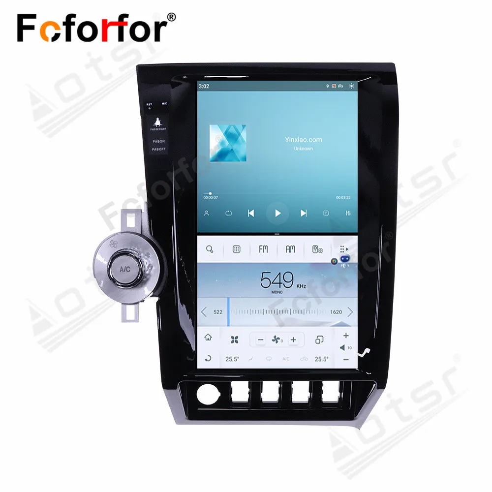 Android11 Auto Radio Car GPS Navigation Multimedia Player For Toyota Tundra 2007-2011 Vertical Tesla Style Screen Tape Recorder