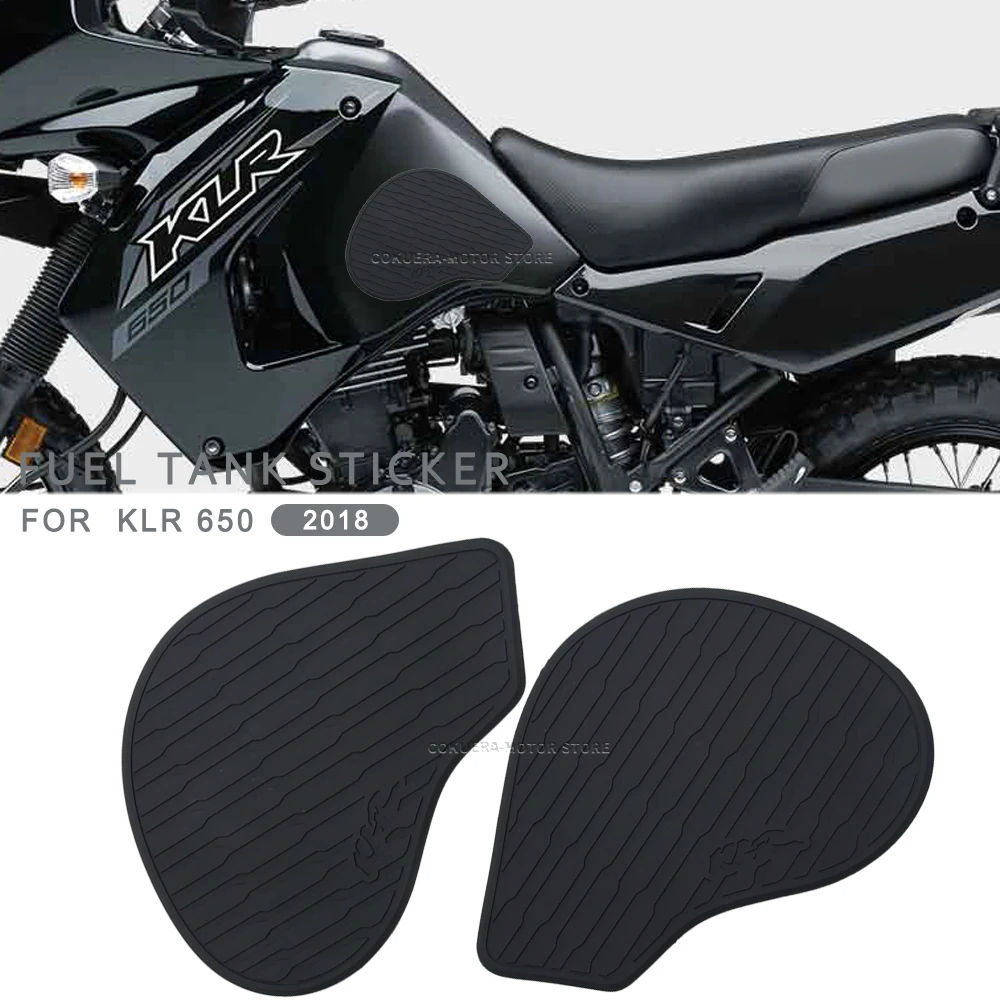 Motorcycle accessories Non-Slip Side Fuel Tank Stickers Pad Rubber Sticker For Kawasaki KLR 650 KLR650 2017 2018-