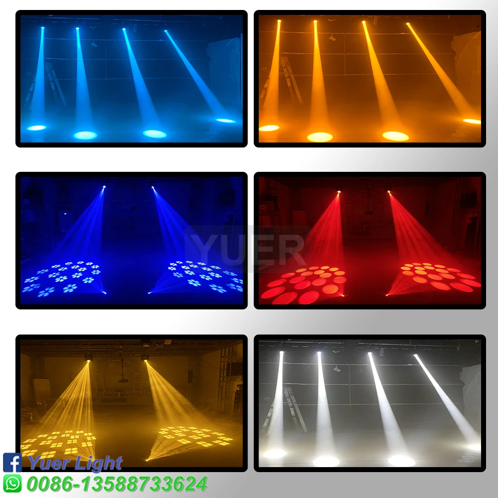 YUER Mini LED cabeza móvil 150W haz de punto 18 prismas giratorios Dmx efecto de escenario luz Disco Dj Bar boda Club música fiesta interior