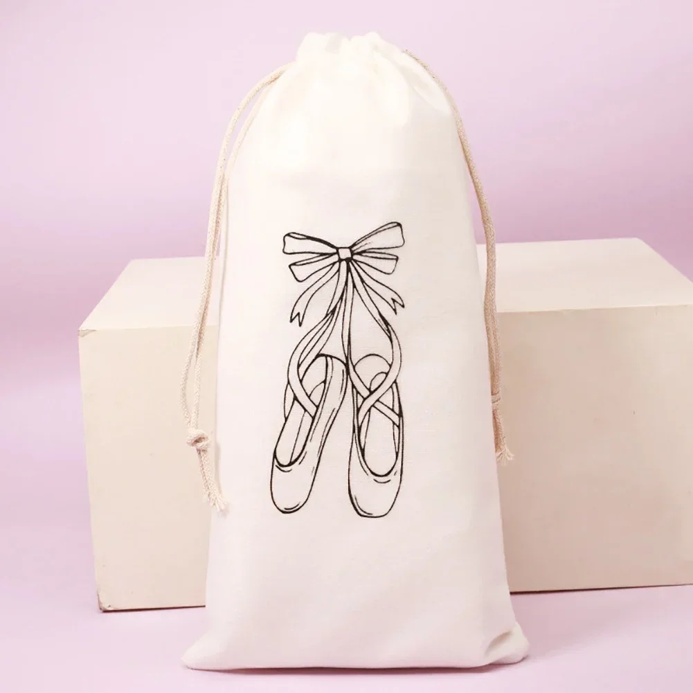 13X27CM Drawstring Ballet Dance Bag White Color Ballet Bag for Girls Ballerina Pointe Shoes Bags Ballet Dance Accessories