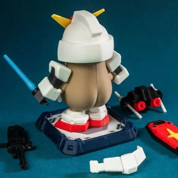 Neue Capybara Actionfigur RX-78-2 Mecha-Stil mit magnetischer dekorativer Capybara-Figur 3D-Druck-Sammlung Statue Spielzeug Geschenk