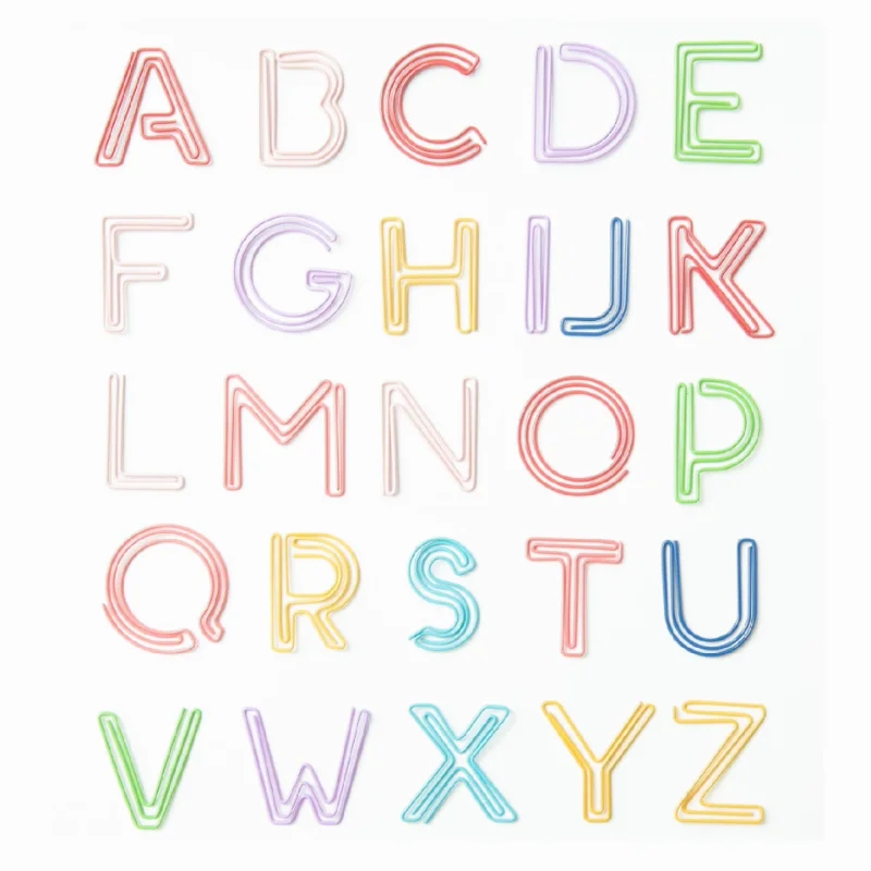 26 Alphabet gemischte Farbe Büroklammer kreative Nadel Student Daten index vereinfachtes Lesezeichen