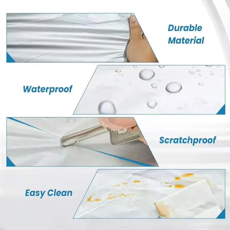 غطاء سيارة خارجي كامل غطاء ثلج خارجي مقاوم للماء والغبار مع شرائط عاكسة لـ Changan E Star #6