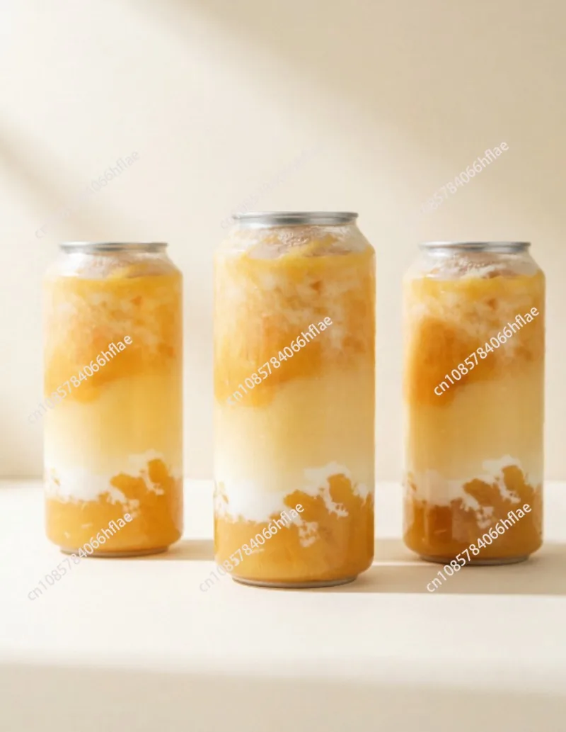 Sealed Plastic Can with Lid: Leak-proof Beverage Bottle for Milk Tea, Coffee & Bubble Water Drinks