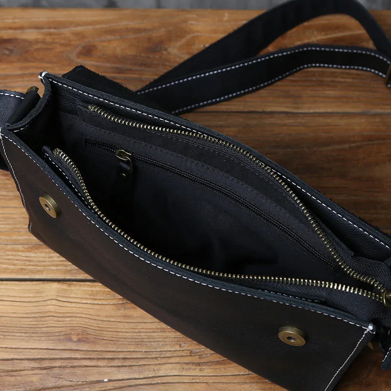 Nzpj Echt leder Herren Umhängetasche Top Layer Rindsleder Umhängetasche Umhängetasche Tablet Tasche geeignet für 10 Zoll iPad – Detail 13