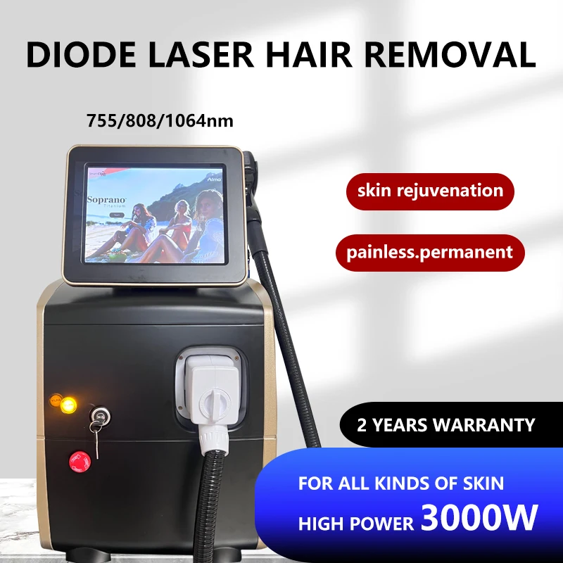 

2024 Hot Sale ICE Triple Wavelength 755nm 808nm 1064nm 808 Diode Laser 2000W Hair Removal and Skin Rejuvenation Machine nose tip