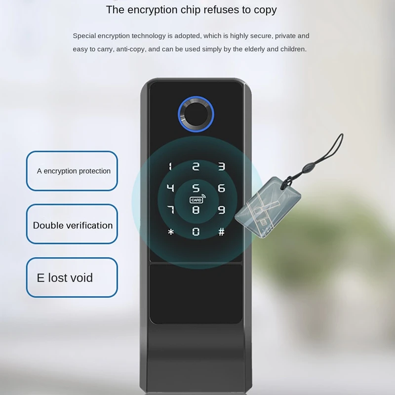 Imagem -03 - Impermeável Tuya Wifi Fechadura da Porta Inteligente Senha Digital Impressão Digital Dupla Electronic Rim Lock Portão de Ferro ao ar Livre