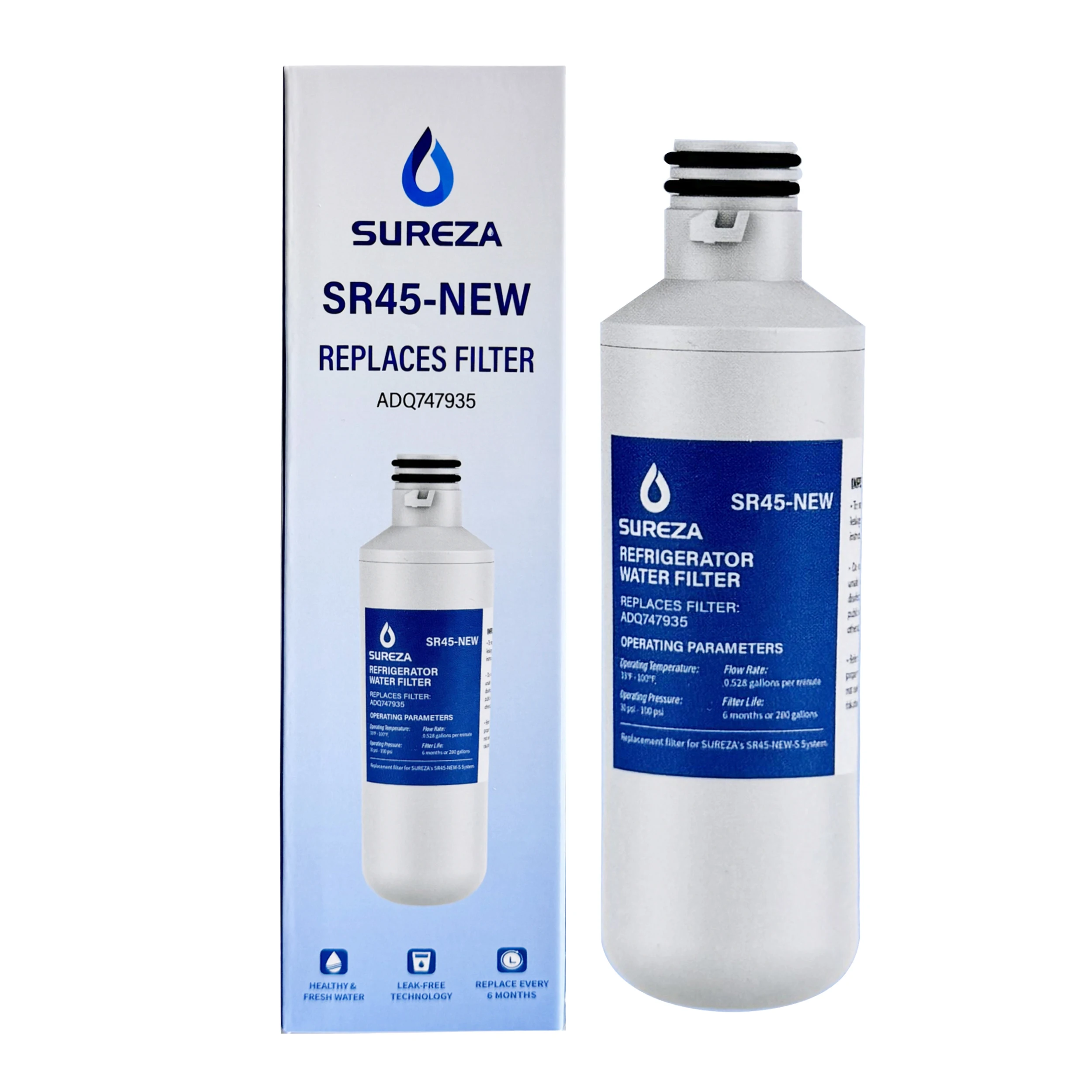 Wasserfilter-Ersatz für LG Kenmore Kühlschrank LT1000P ADQ747935 Kompatibel mit ADQ74793501 MDJ64844601 ADQ747935