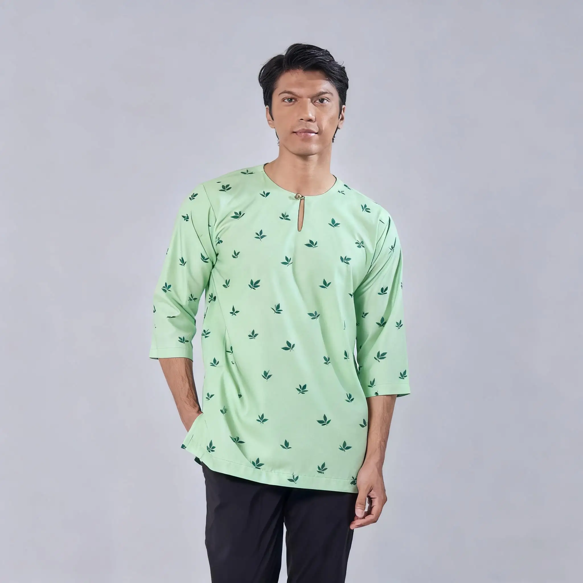 عباية رجالي ثوب عربية بأكمام قصيرة هينلي قفطان إسلامي تي شيرت عادي ملابس رجالية إسلامية عربية أومبر #5