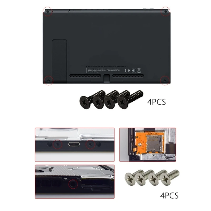 Consoles Card Slot Repair set Comprehensive Repair Tool for Easy Replacement & Long service  Use for Switches Joy-pad 896C