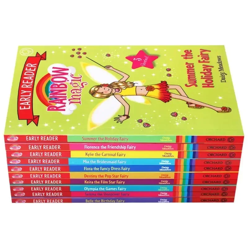 10 Books/Set Early Reader Rainbow Magic English Graded Readings Level 2 Children Interesting Storybook Girls Kids Age 5+