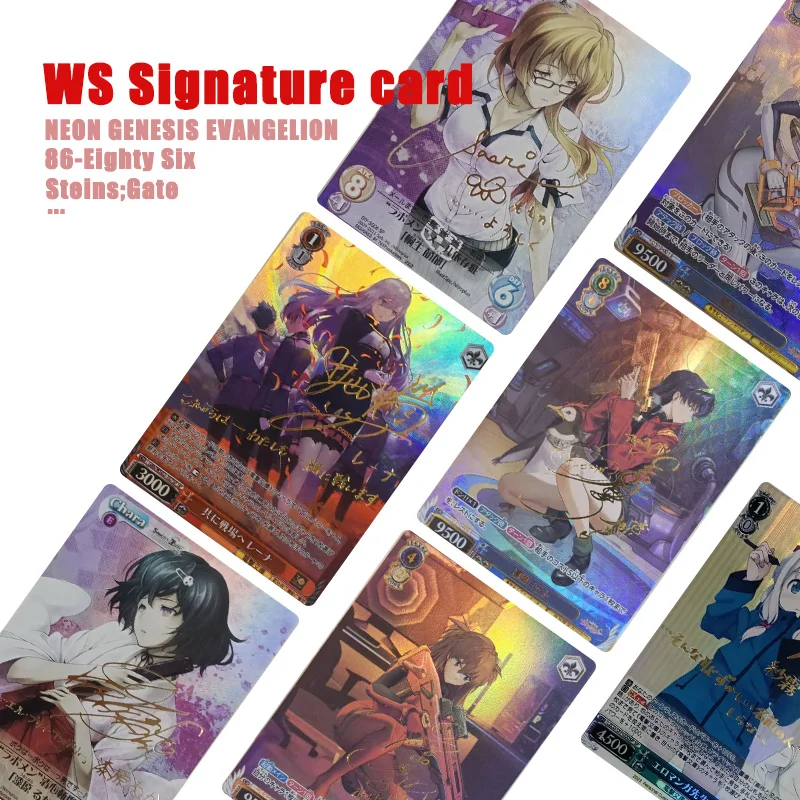 

Homemade Diy Neon Genesis Evangelion Steins Gate 86 Eighty Six Japanese Anime Character Collection Card Toys Gift